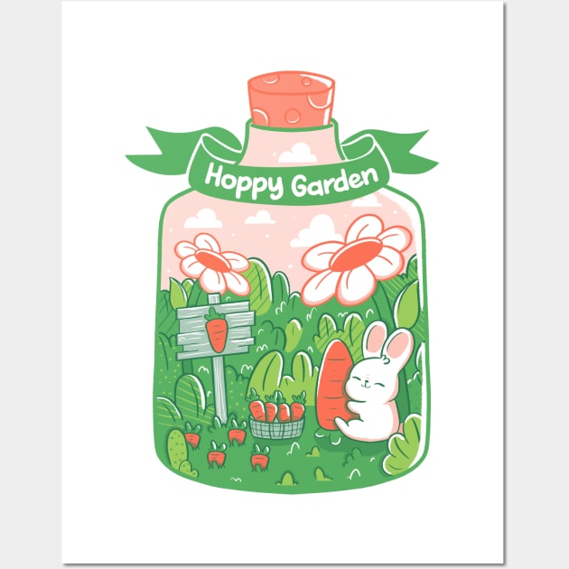 Hoppy Bunny Garden by Tobe Fonseca Wall Art by Tobe_Fonseca